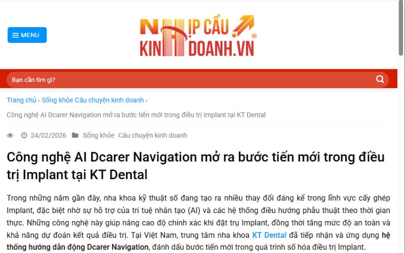 AI DCarer Navigation tại KT Dental trong điều trị Implant